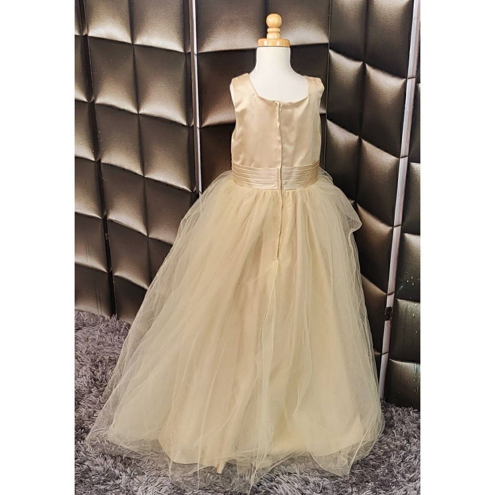 Gold flowergirl dress  - Picture 3 of 8